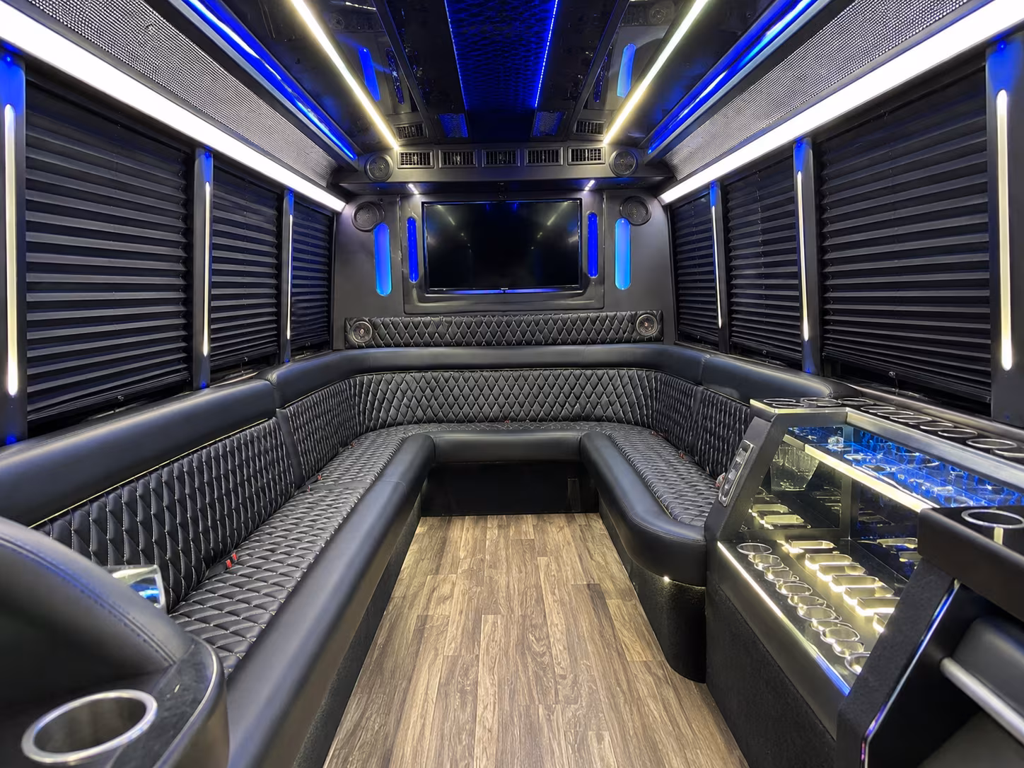 Aurora Bachelor & Bachelorette Transportation party bus exterior