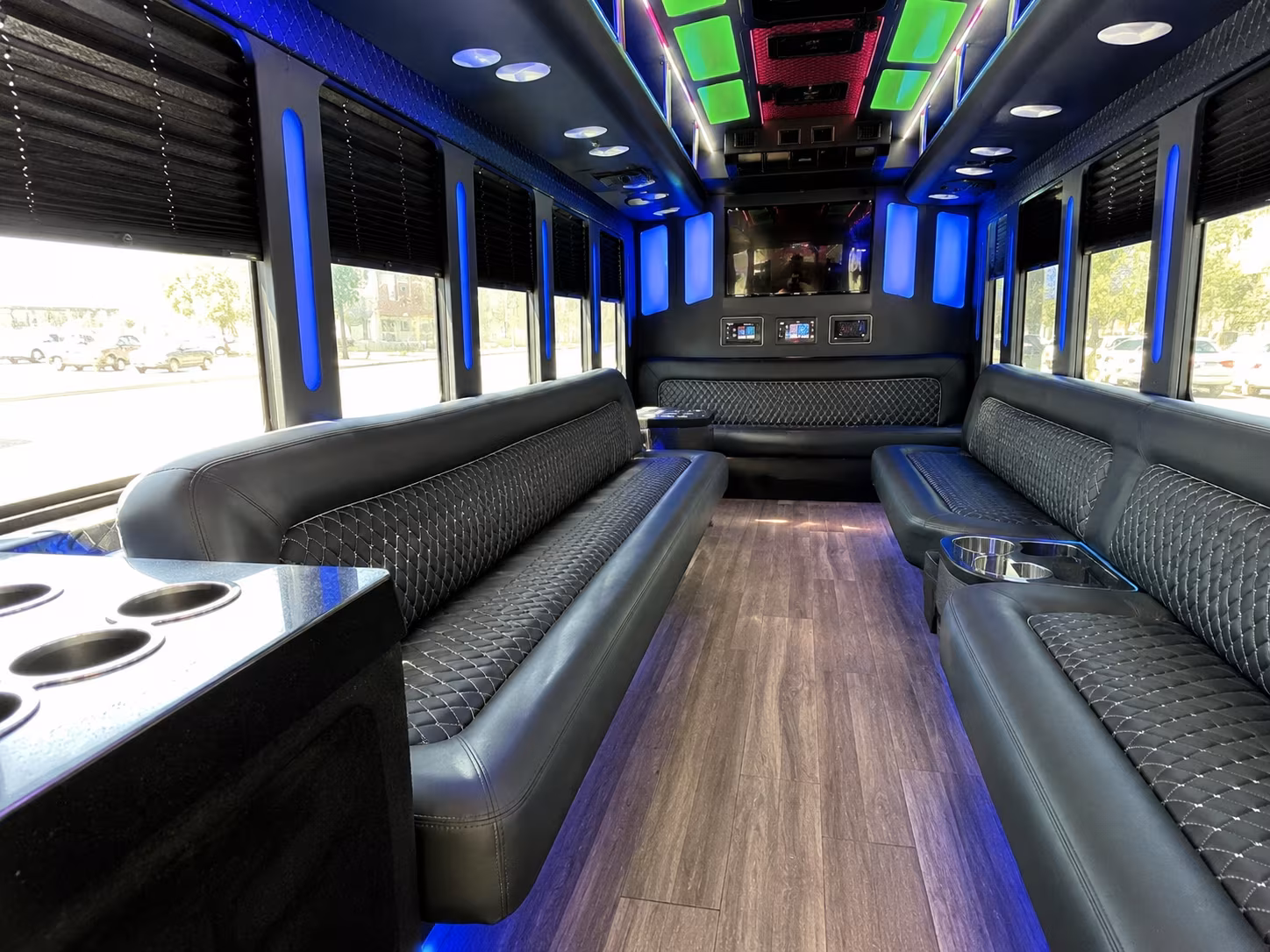 Aurora Bachelor & Bachelorette Transportation party bus exterior