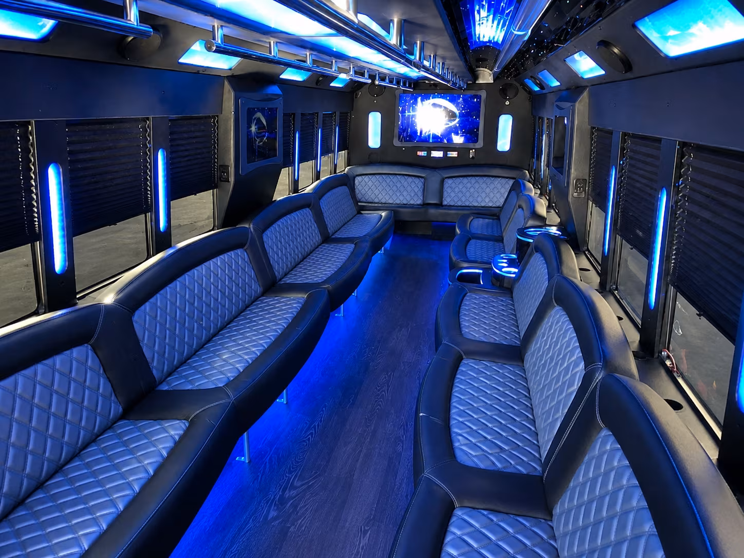 Aurora Concert & Music Festival Transportation party bus exterior