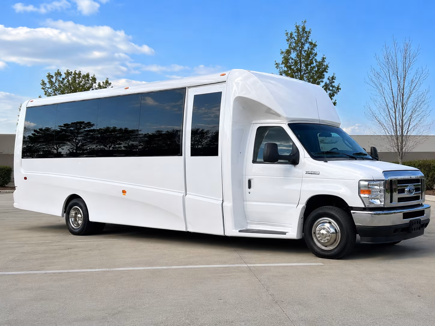 Aurora School Event Transportation party bus exterior