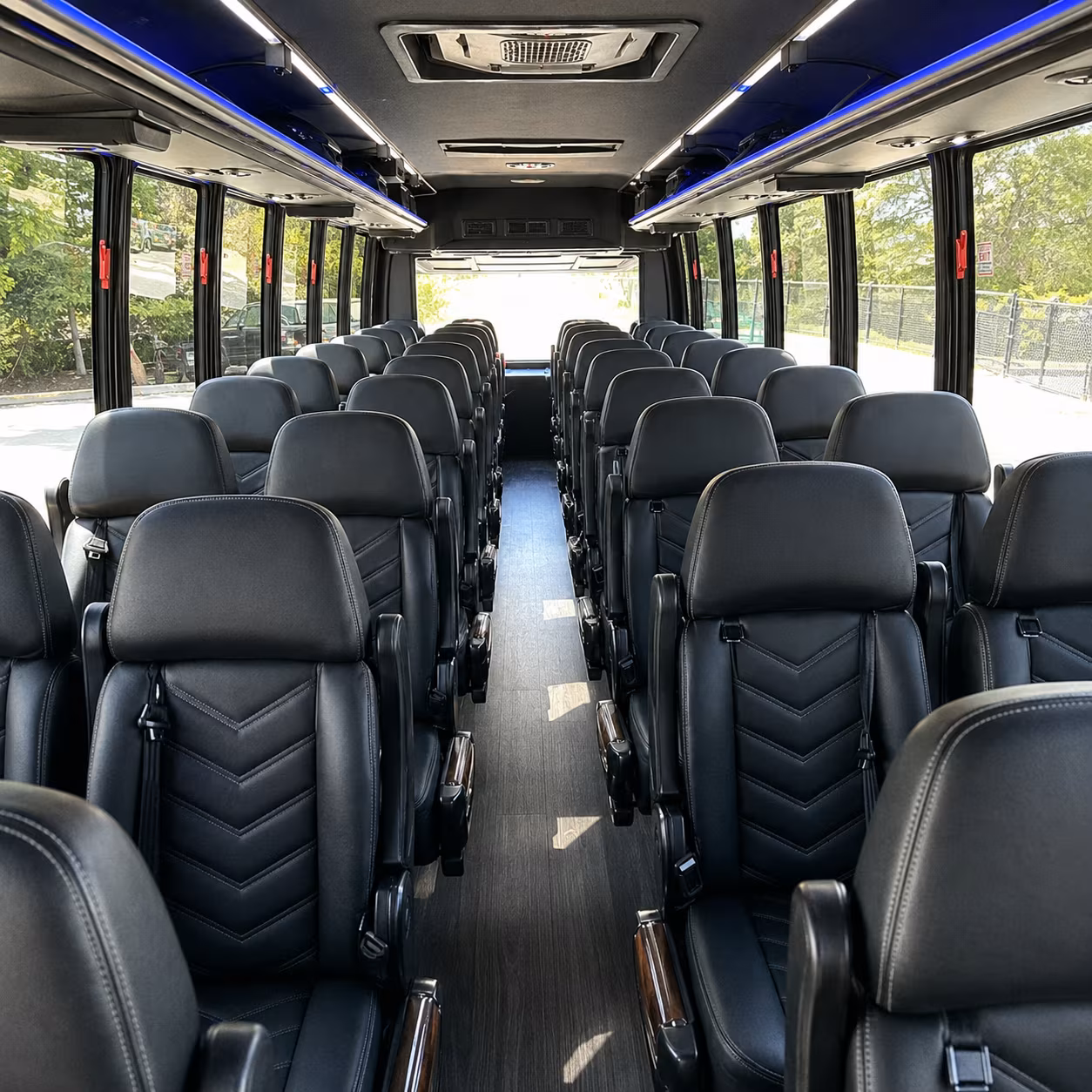 Aurora School Event Transportation party bus exterior