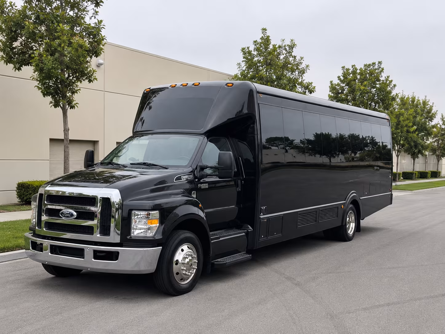 Aurora Sporting Event Transportation party bus exterior