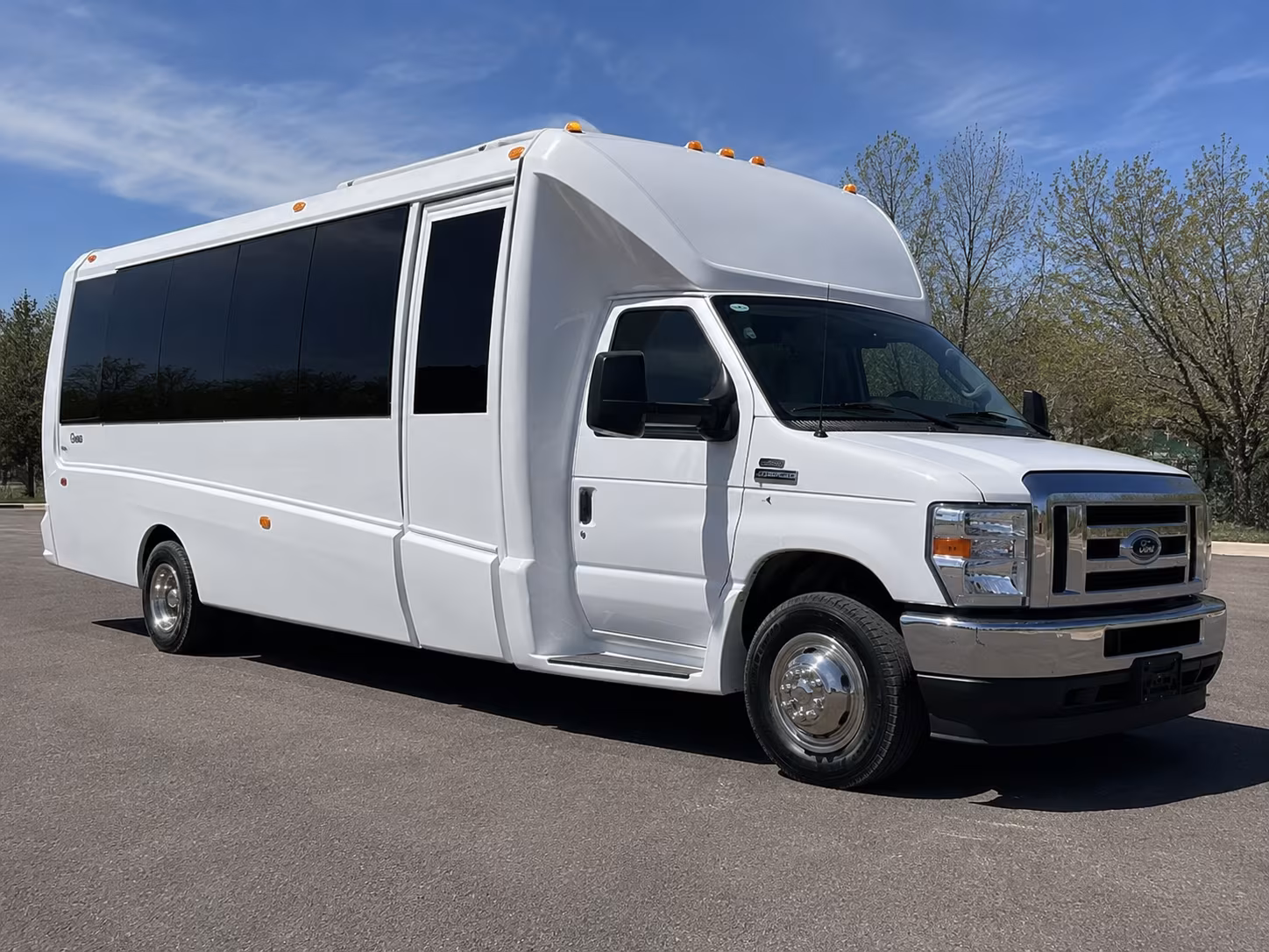 Aurora Wedding Transportation party bus exterior