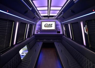 Centennial 18 Passenger Limo Bus Interior