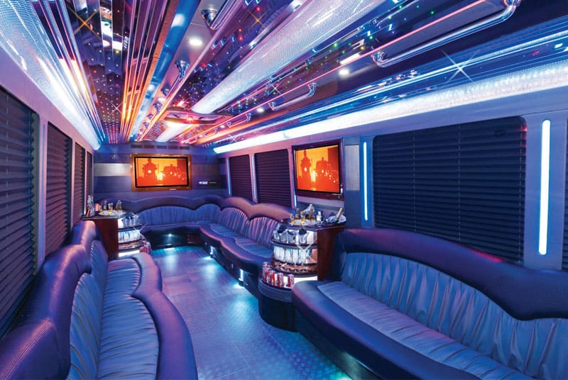 Colorado Springs 20 Passenger Party Bus Interior
