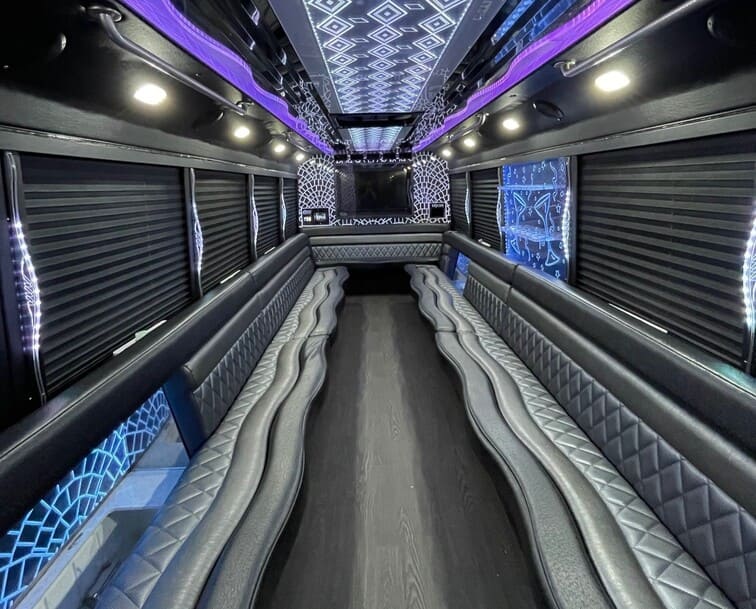 Arvada 30 Passenger Party Bus White Interior