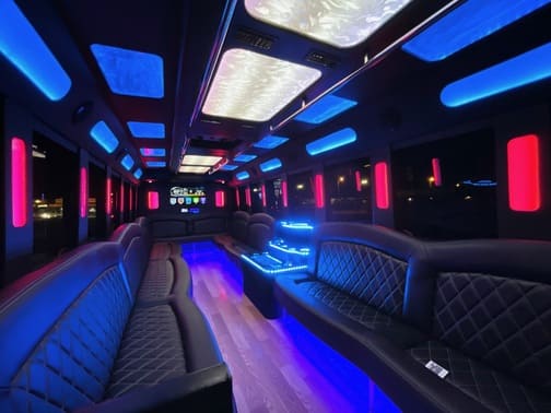 Aurora 35 Passenger Party Bus Interior